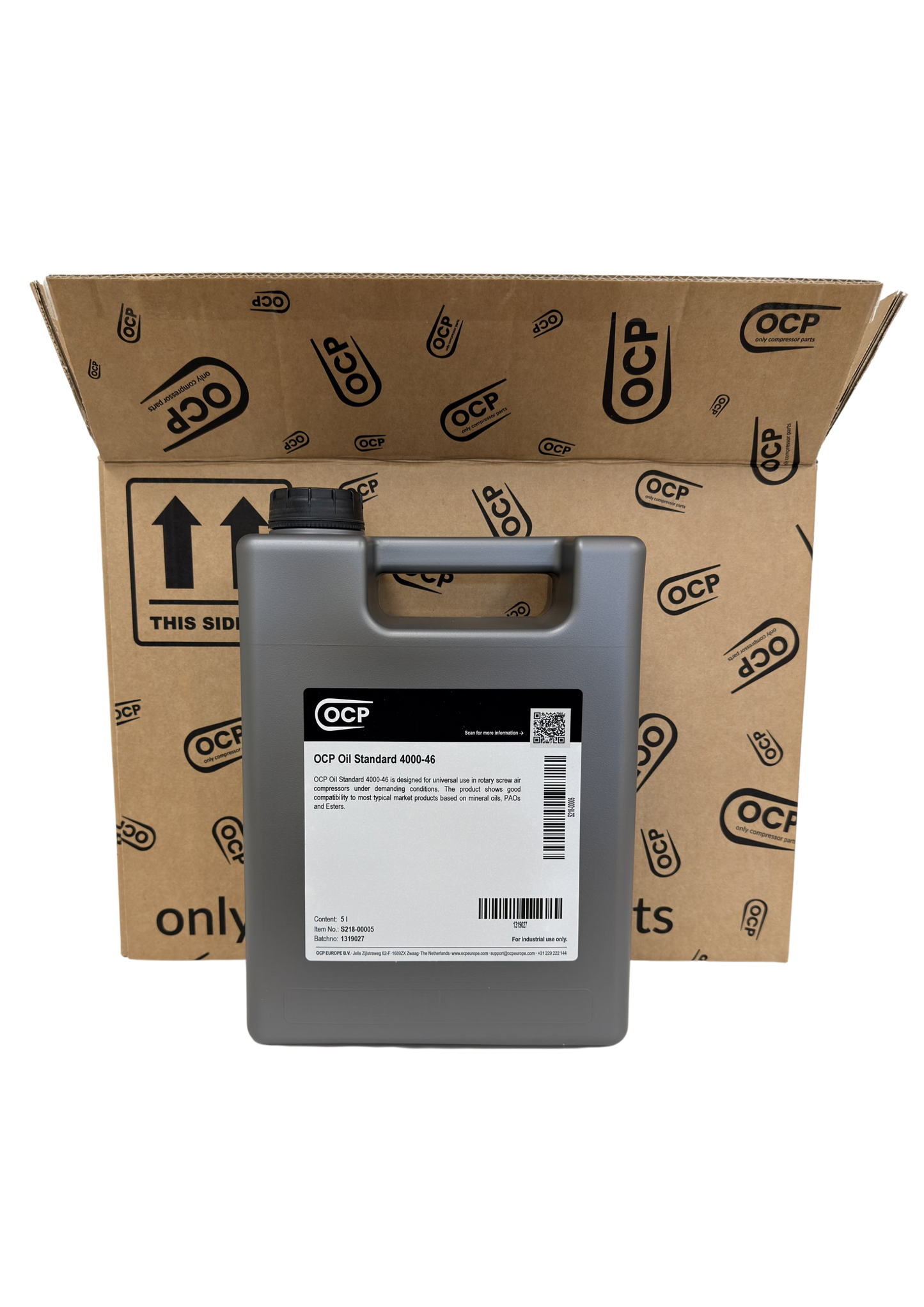 OCP Oil Standard 4000-46 5 L jerrycan, front label