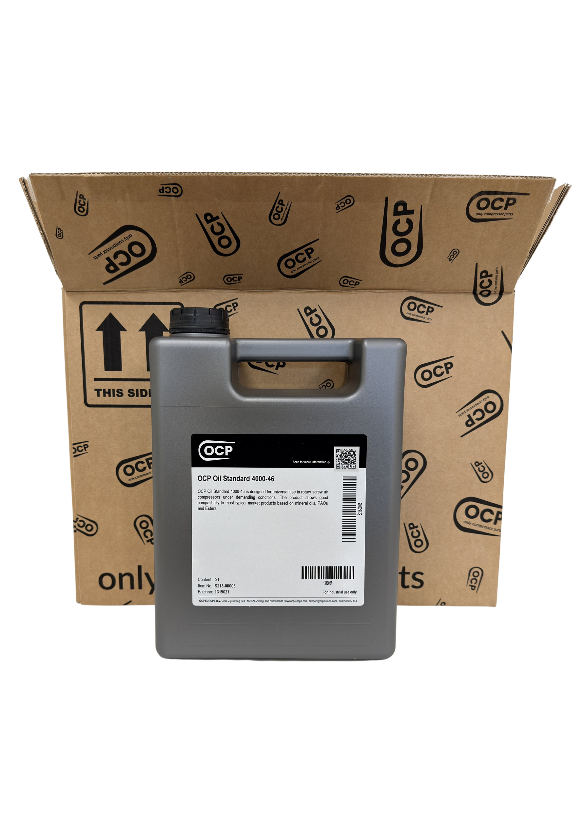 OCP Oil Standard 4000-46 5 L jerrycan, front label